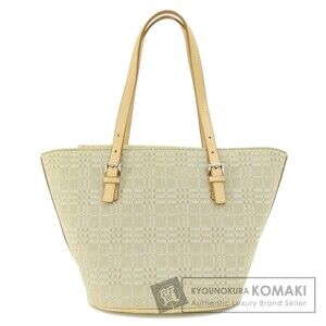 Burberry Checkered Canvas Tote Bag